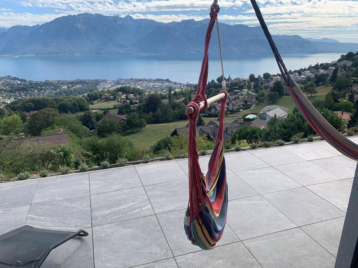 Appartement Moderne Avec Vue Panoramique A Jongny Proche De Montreux Exteriér fotografie