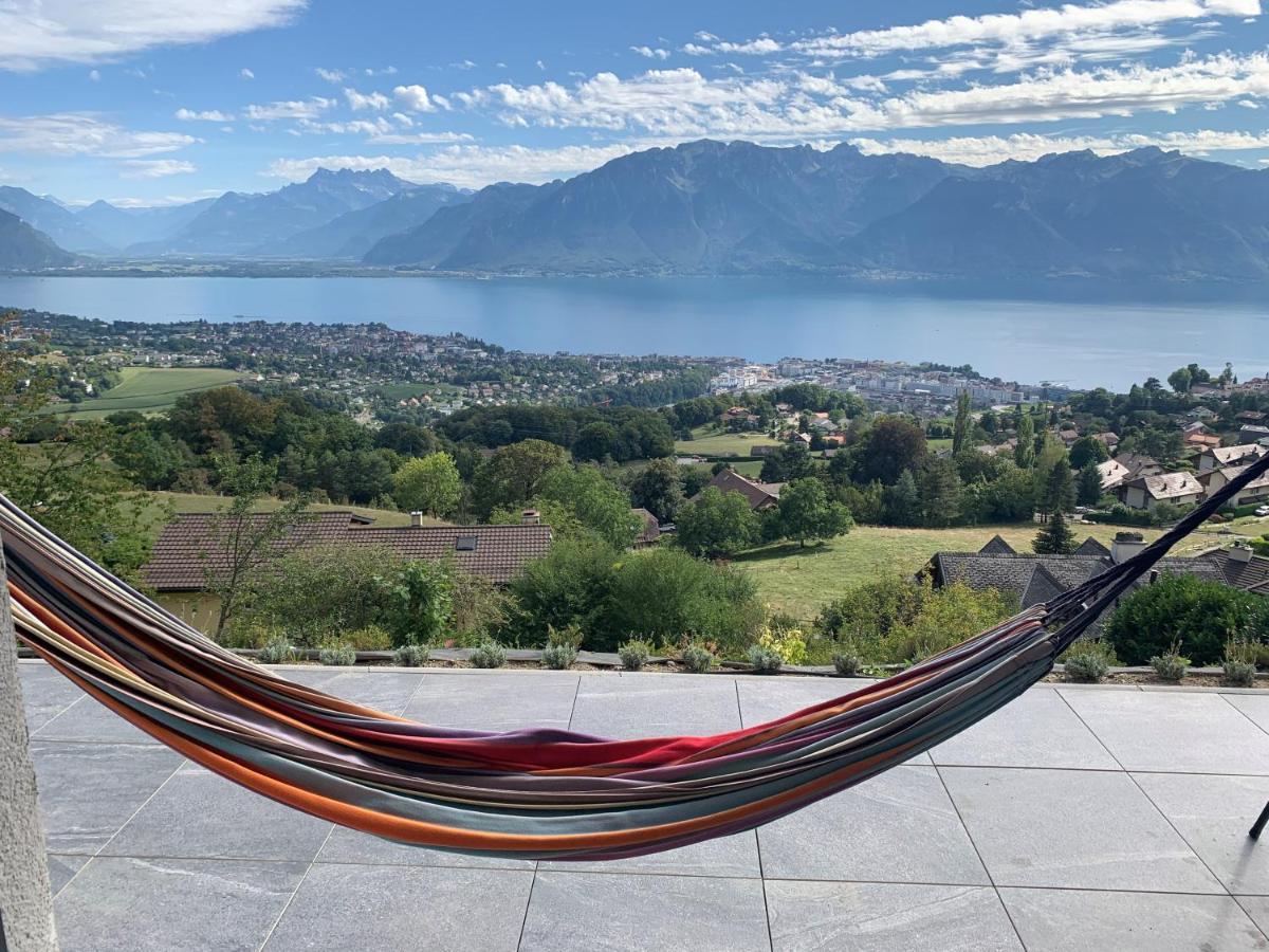 Appartement Moderne Avec Vue Panoramique A Jongny Proche De Montreux Exteriér fotografie