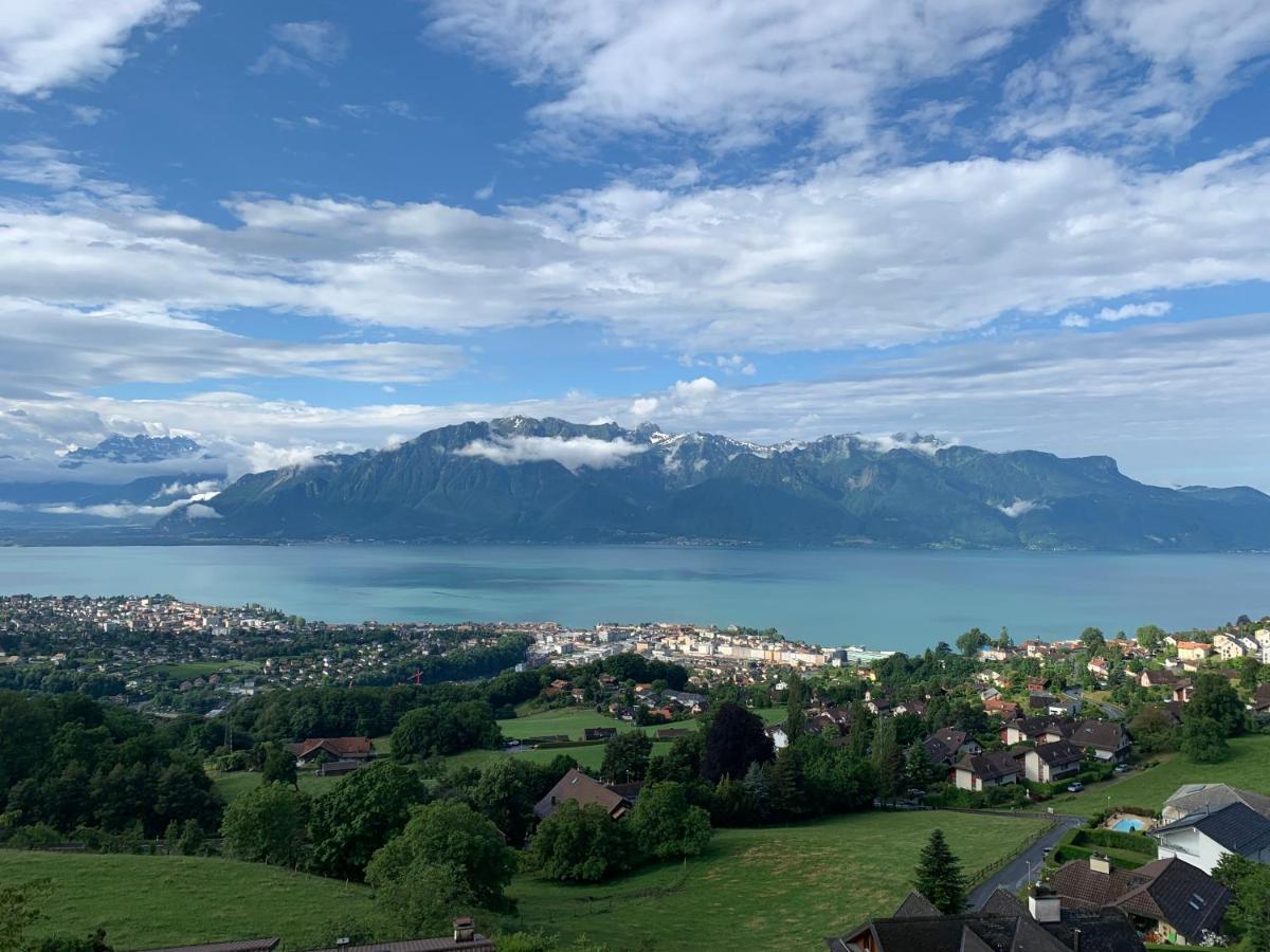 Appartement Moderne Avec Vue Panoramique A Jongny Proche De Montreux Exteriér fotografie