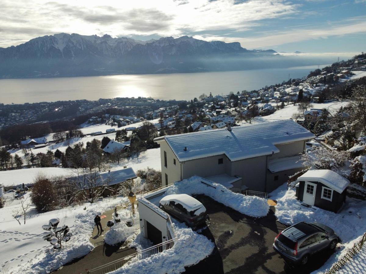 Appartement Moderne Avec Vue Panoramique A Jongny Proche De Montreux Exteriér fotografie