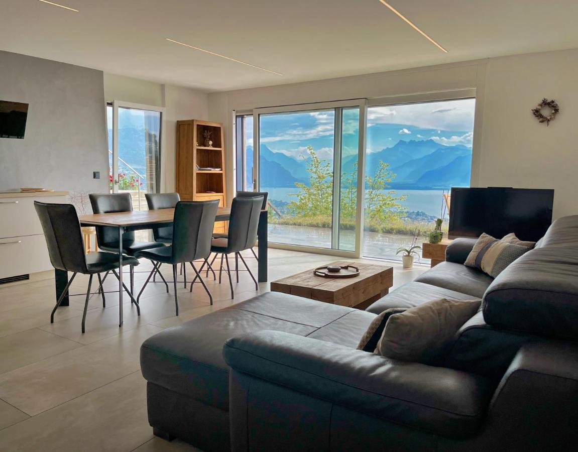 Appartement Moderne Avec Vue Panoramique A Jongny Proche De Montreux Exteriér fotografie