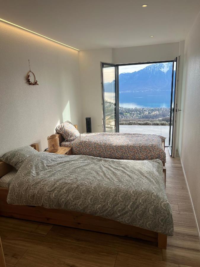 Appartement Moderne Avec Vue Panoramique A Jongny Proche De Montreux Exteriér fotografie