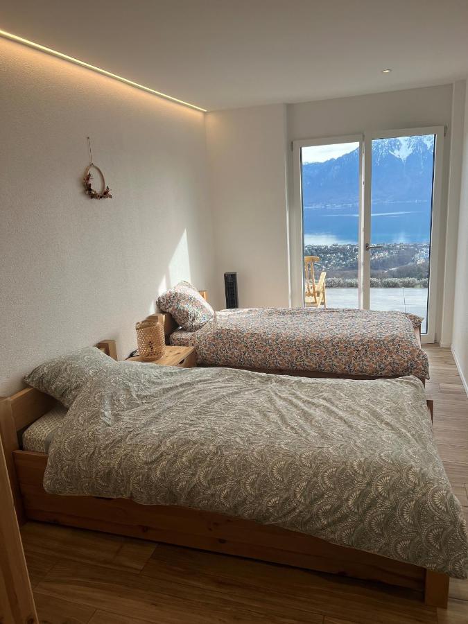 Appartement Moderne Avec Vue Panoramique A Jongny Proche De Montreux Exteriér fotografie